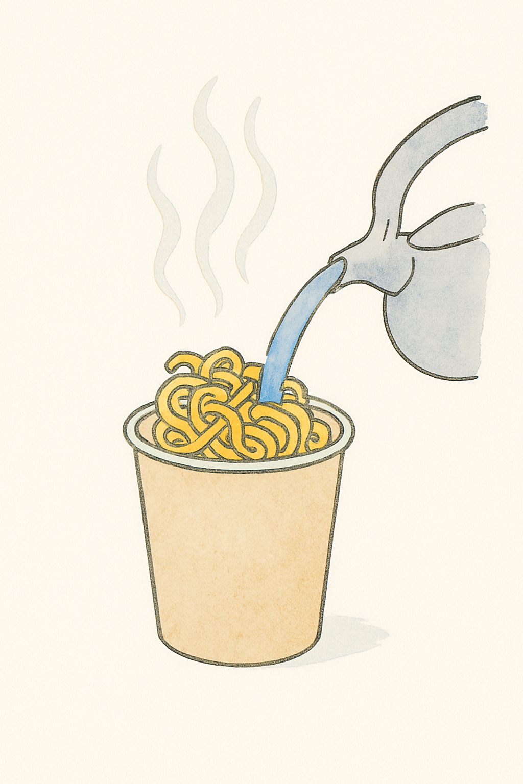 Pour boiling water